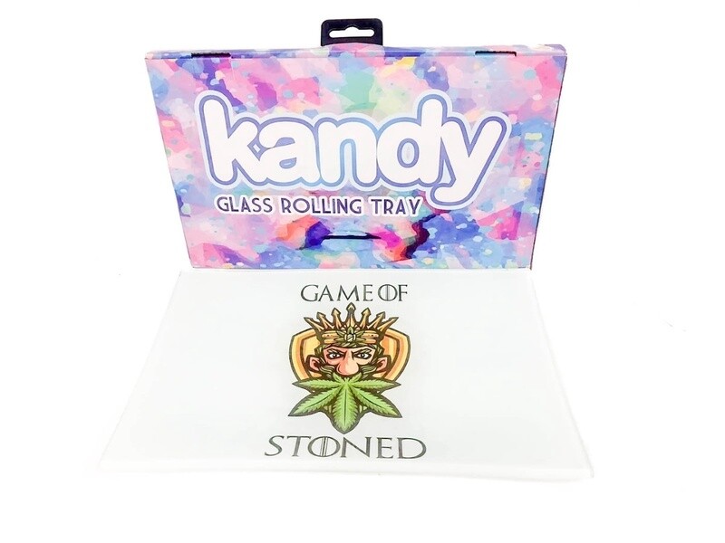 KANDY GLASS ROLLING TRAY SMALL