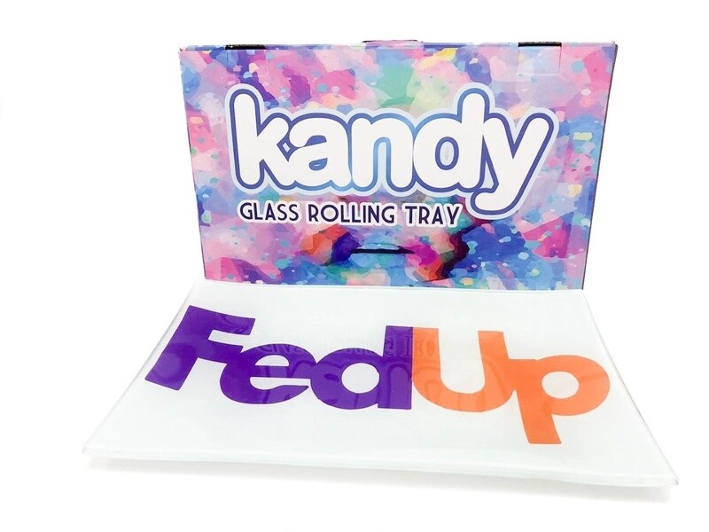 KANDY GLASS ROLLING TRAY MEDIUM