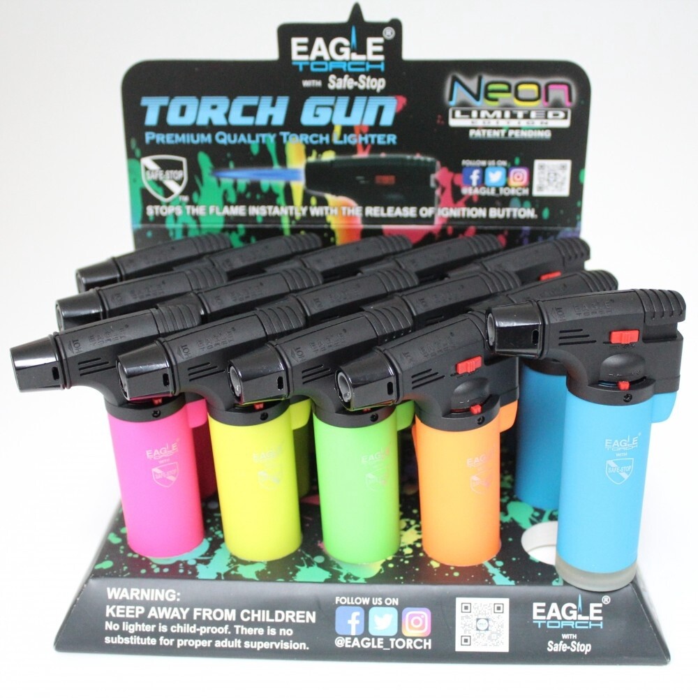Eagle Neon Torch Lighter PT101 15ct, COLOR: PT101N