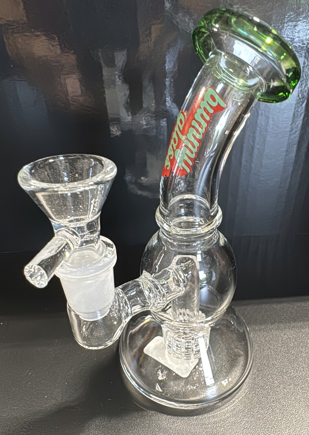 WATER PIPE BUMMY  GLASS 5" GREEN