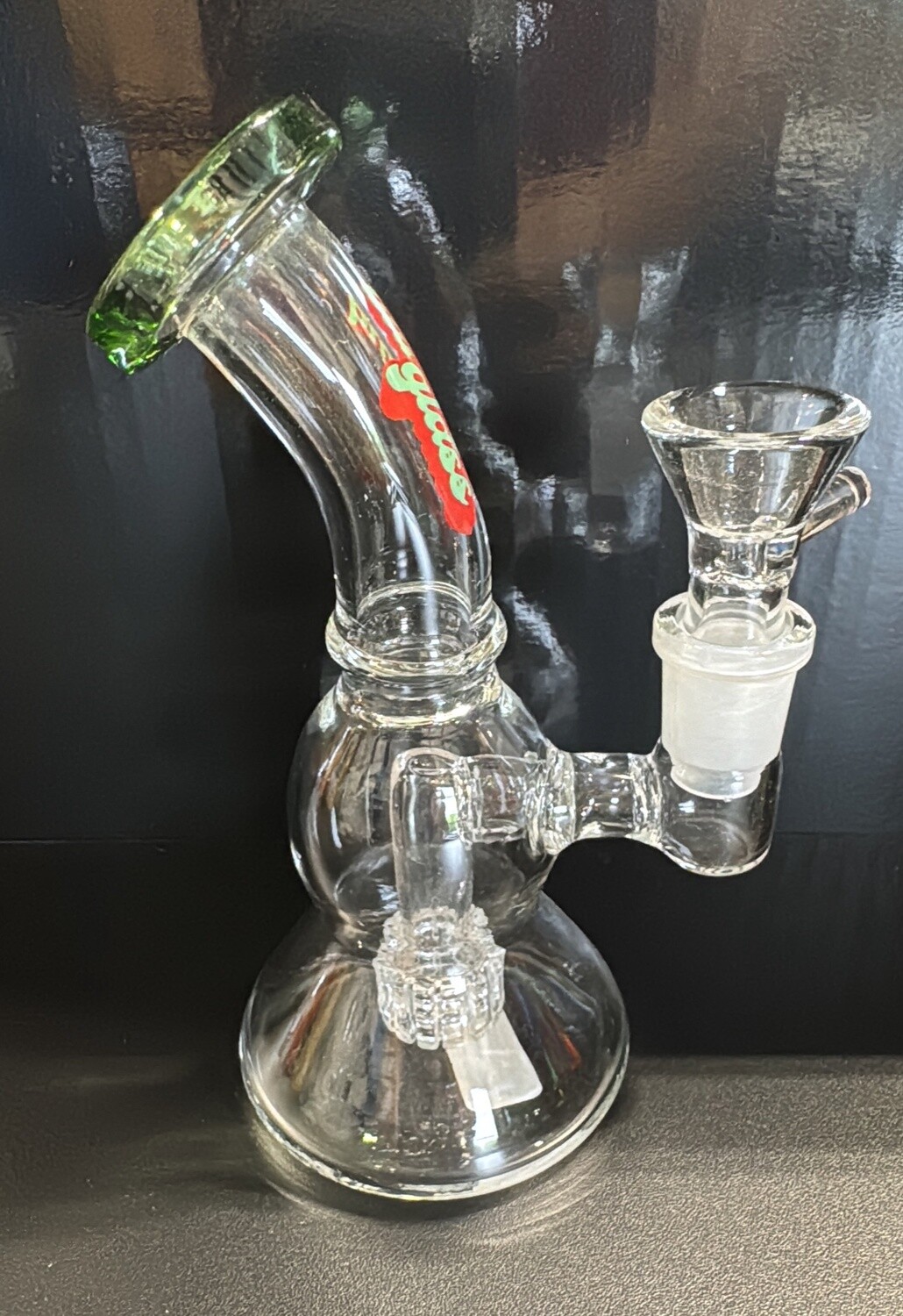 WATER PIPE BUMMY  GLASS 5&quot; GREEN
