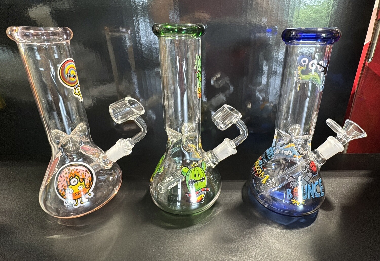 WATER PIPE 8&quot; MOUTH/BANGER MIX COLOR AQ002
