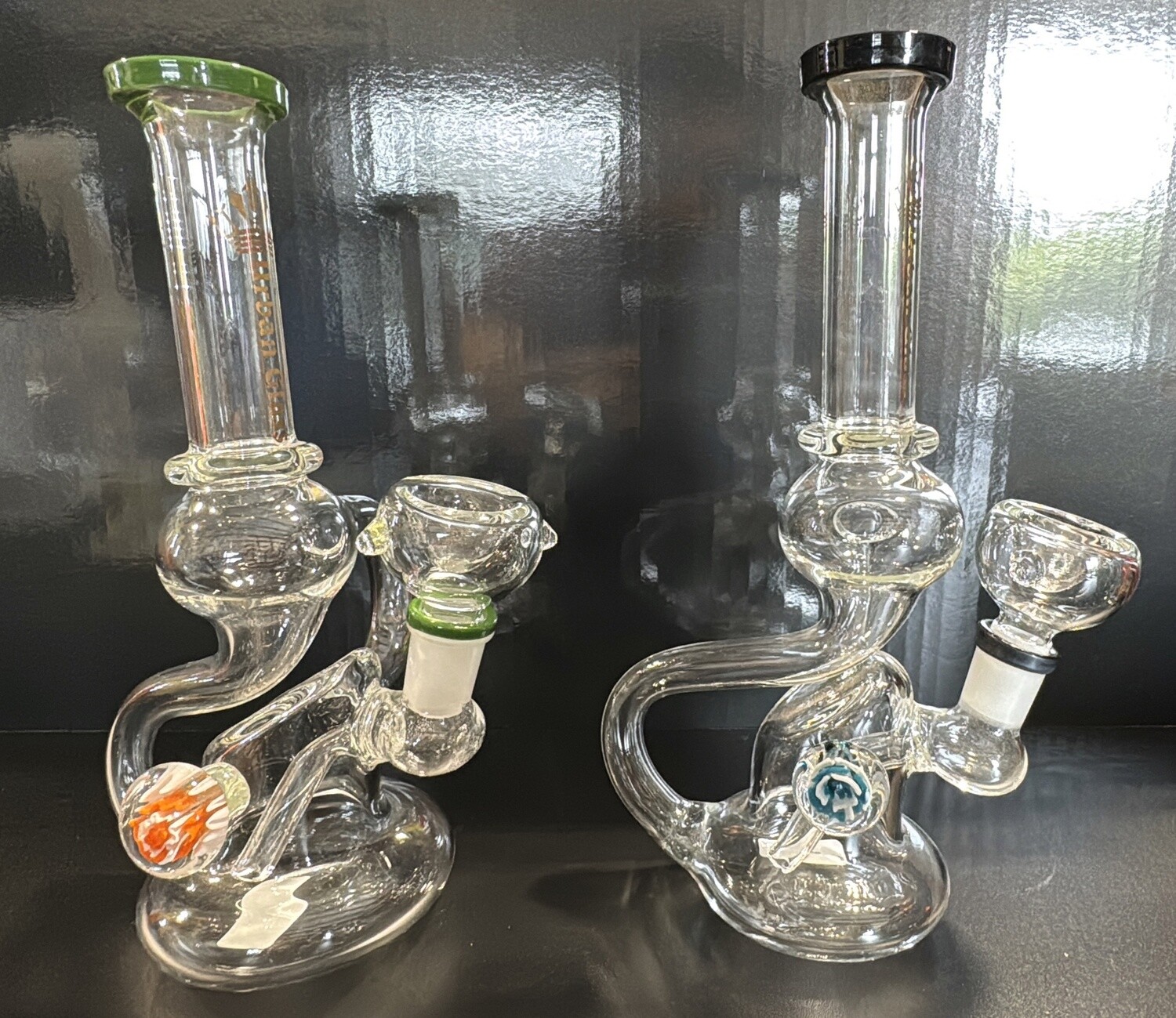 WATER PIPE RECYCLER 9&quot; URBAN GLASS WP9UGMC