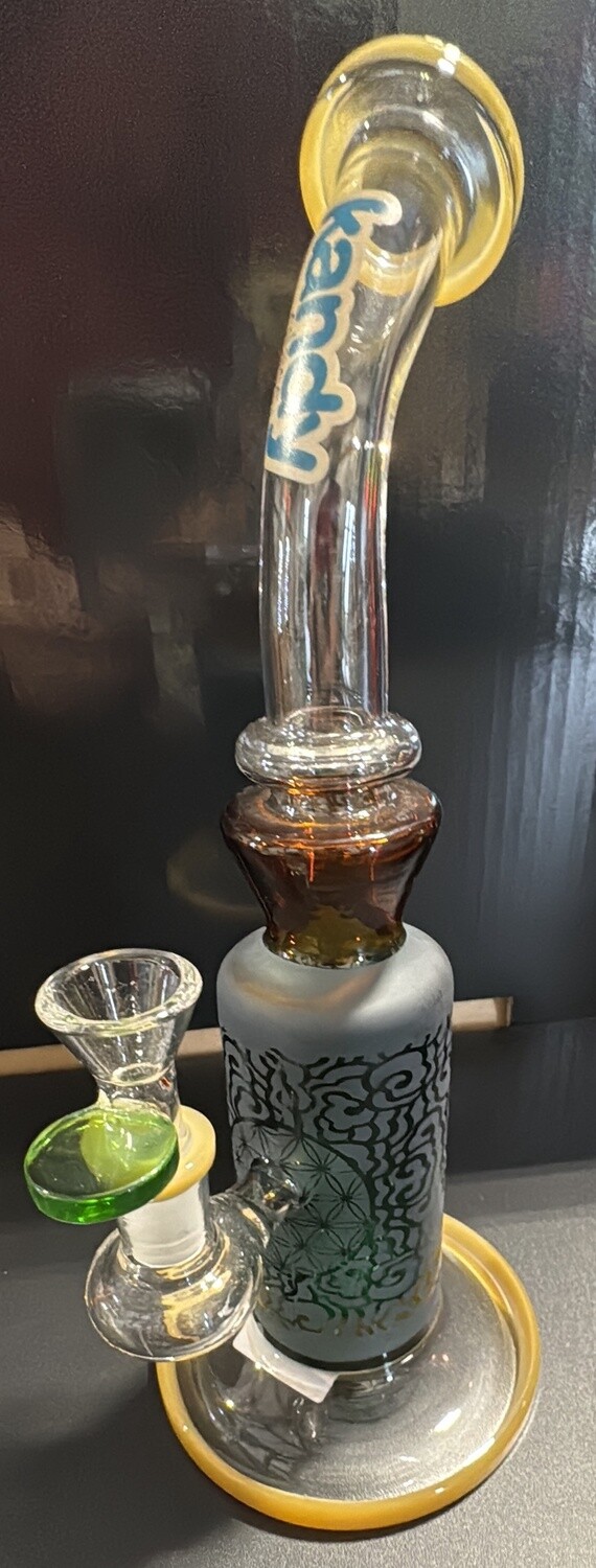 WATER PIPE KANDY GLASS 10&quot; GREEN MNHDG04GR