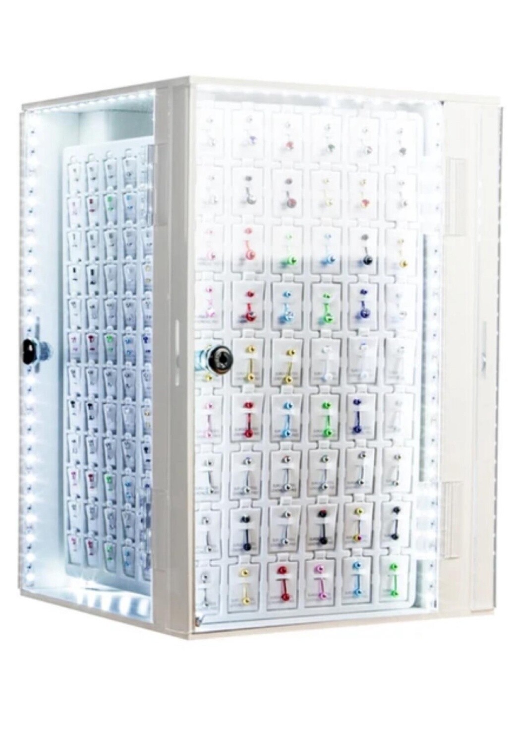 16&quot; 4 SIDE TURNABLE LED DISPLAY MIX BODY JEWELRY 219PCS