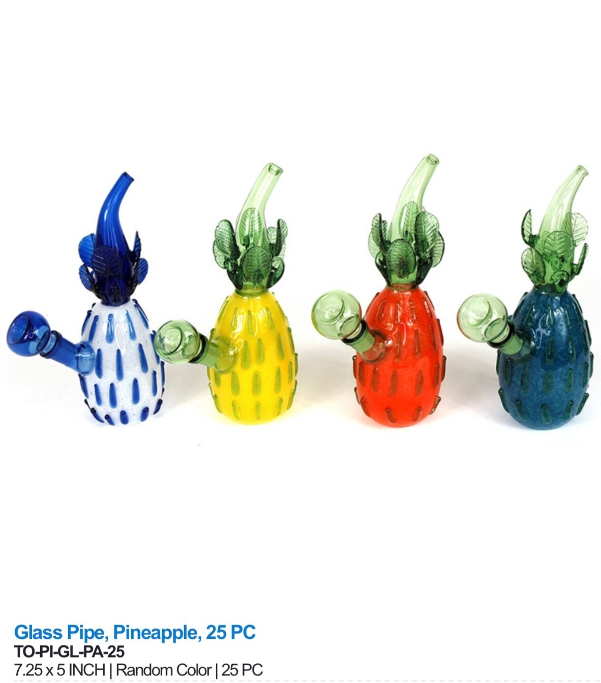 PINEAPPLE GLASS PIPE MIX COLOR