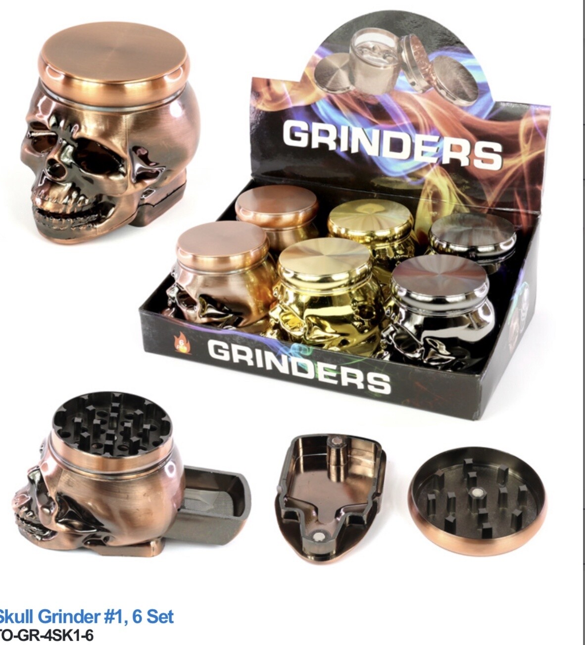 GRINDER SKULL 6 PCS