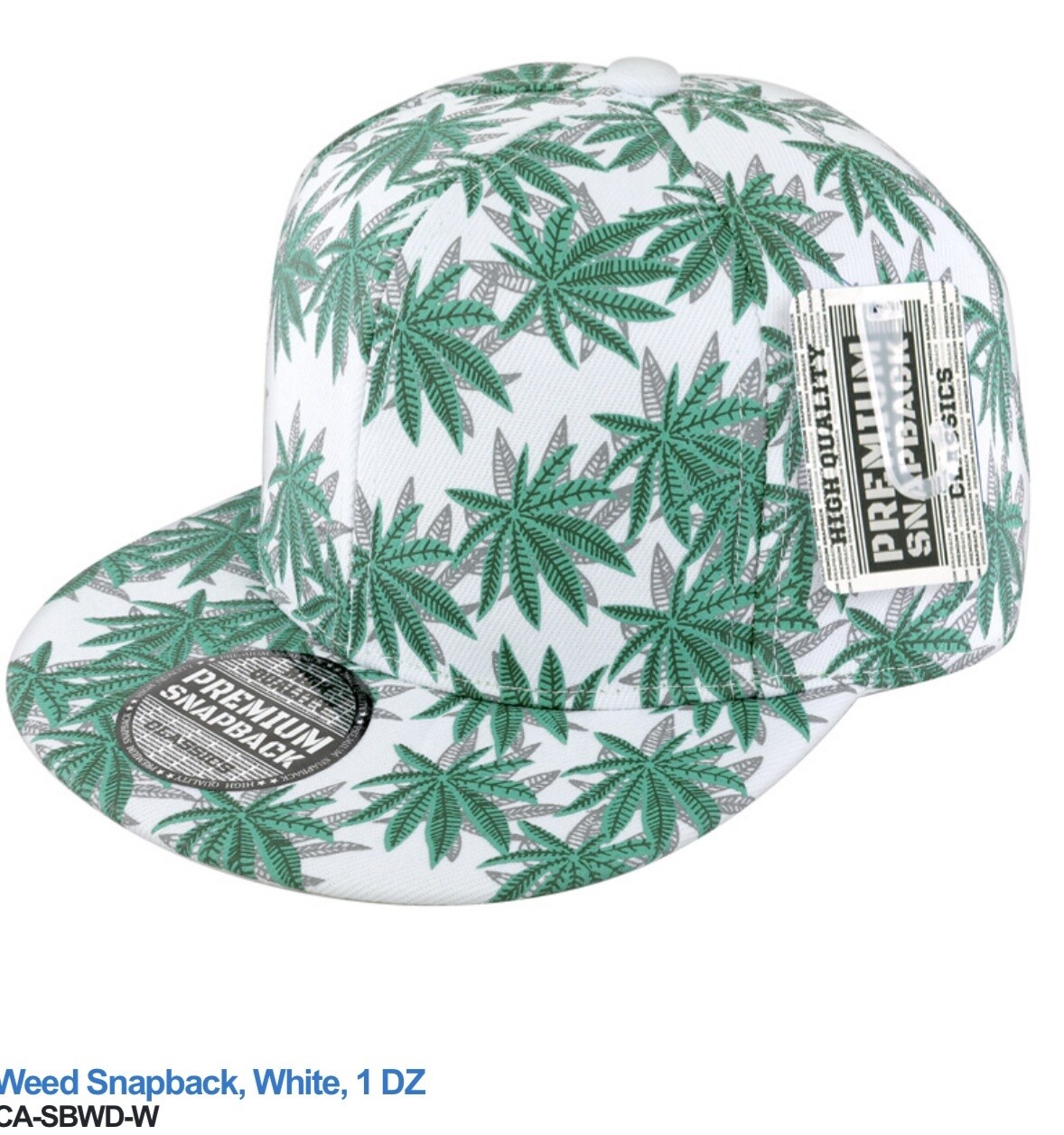 CAP WEED SNAPBACK MIX COLORS, COLOR: WHITE