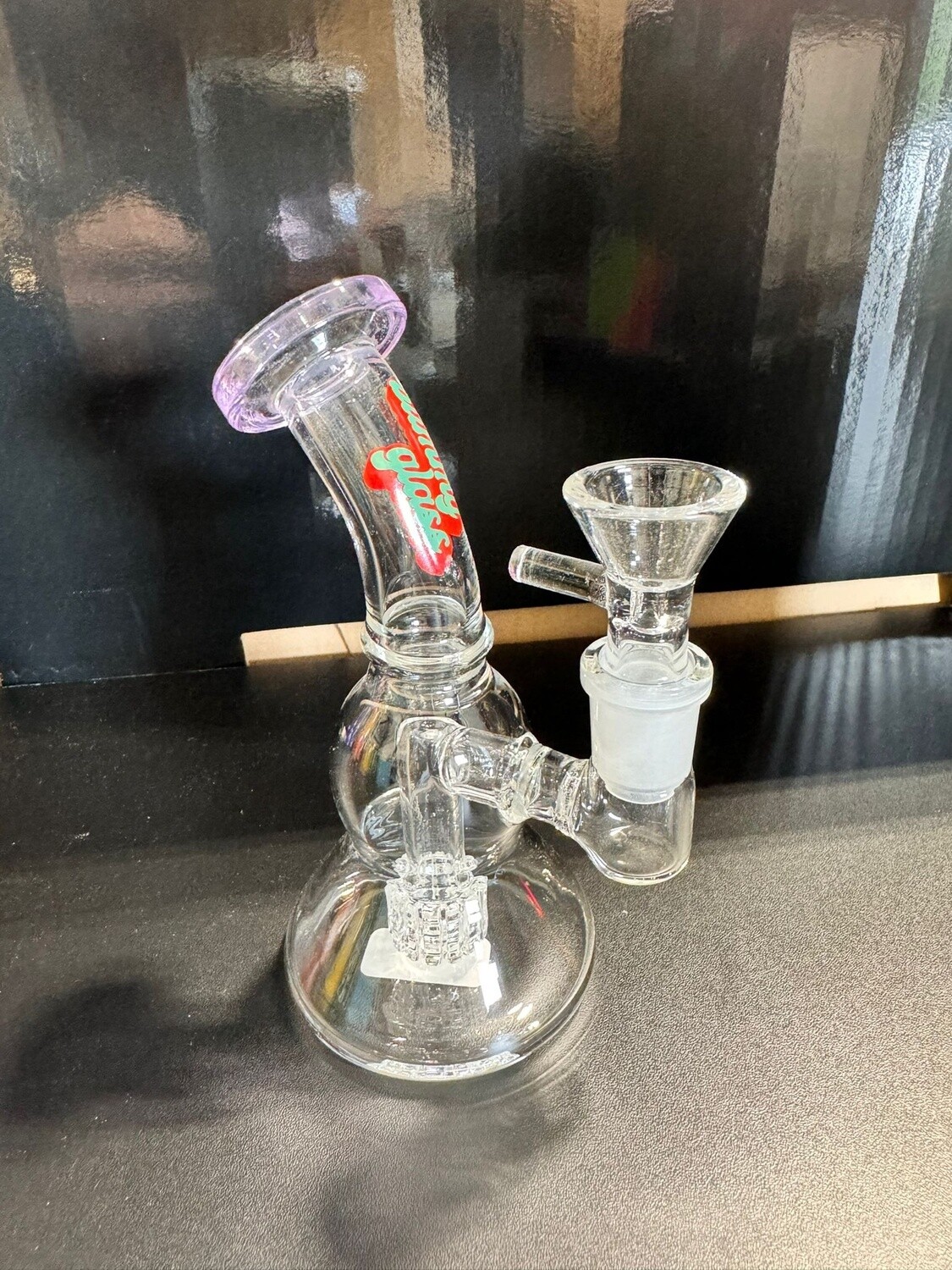WATER PIPE BUMMY 5&quot; BENT NECK PURPLE