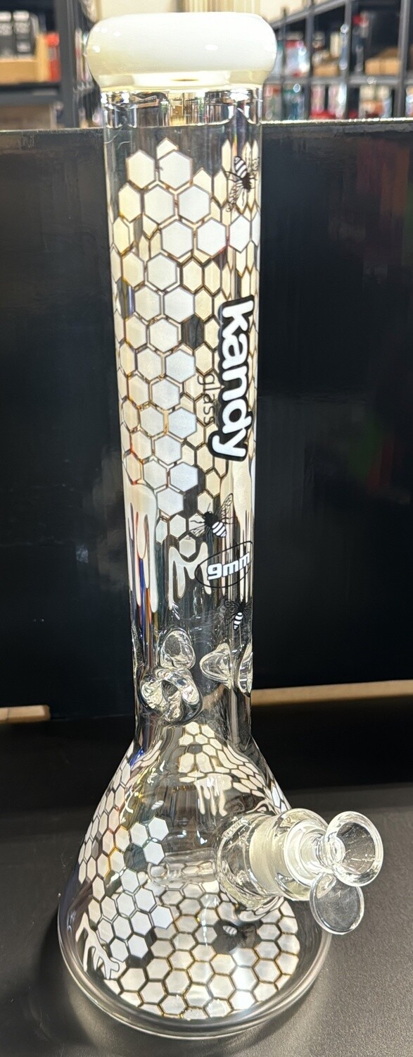 WATER PIPE KANDY 15&quot; HONEYCOMB WHITE