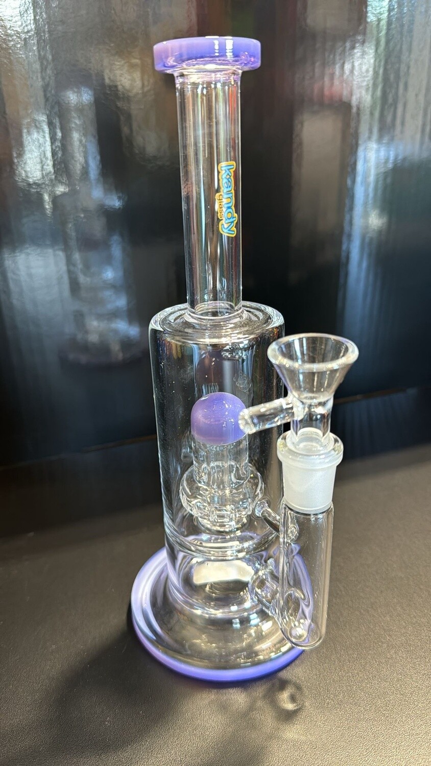 WATER PIPE KANDY 9&quot; W/SHOWERHEAD PURPLE