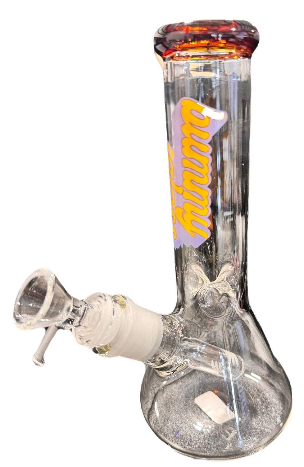 WATER PIPE BUMMY GLASS 8" BREAKER BASE MIX COLOR