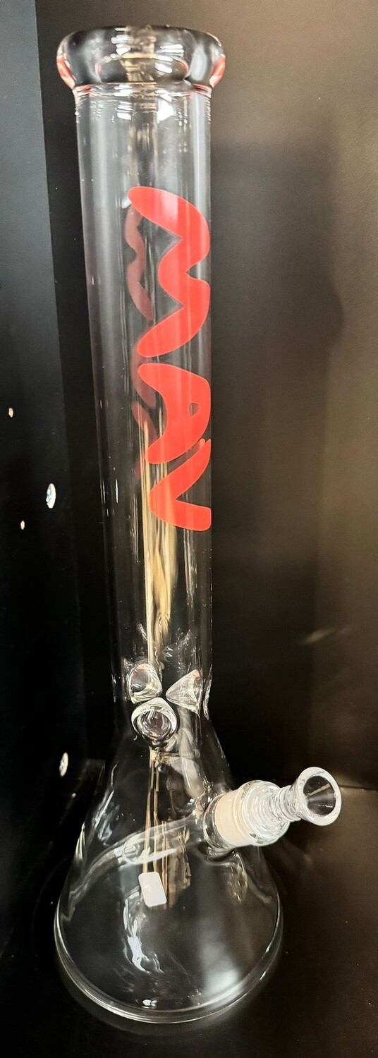 WATER PIPE MAV 18&quot; BREAKER BASE MIX COLORS, COLOR: RED