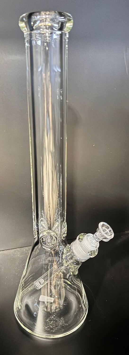 WATER PIPE 18&quot; BEAKER BASE WITH ICE CATCHER CLEAR