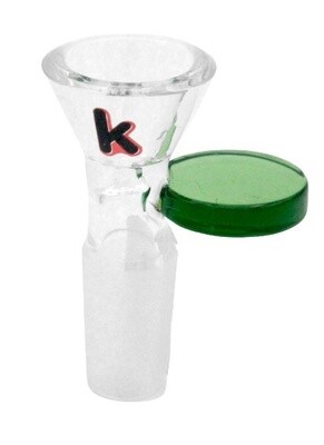BOWL KANDY W/ROUND HANDLE MALE 19MM CLEAR