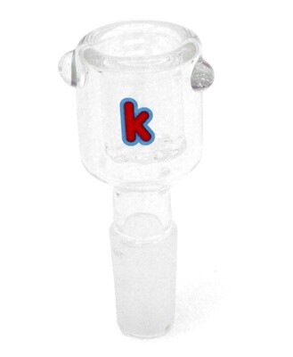 BOWL KANDY WITH SCREEN MALE 19MM WHITE