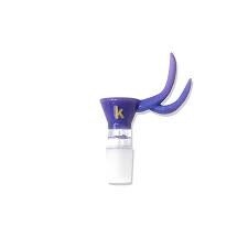 BOWL KANDY DUAL HORN MALE 14MM MIX COLORS, COLOR: PURPLE