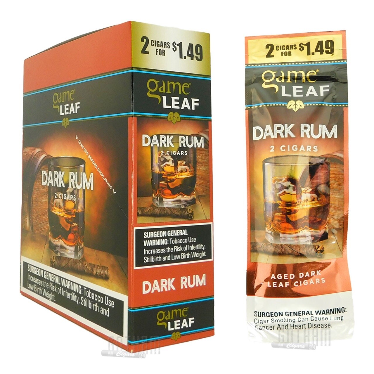 GAME LEAF DARK RUM 2 FOR $1.49