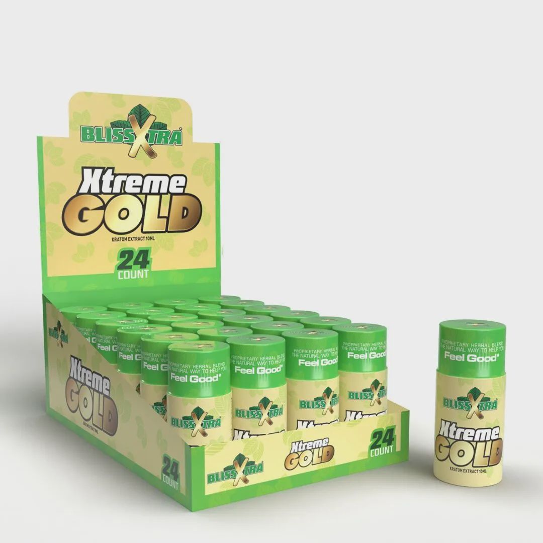 KRATOM BLISS XTRA XTREME GOLD SHOT 10ML 24COUNT