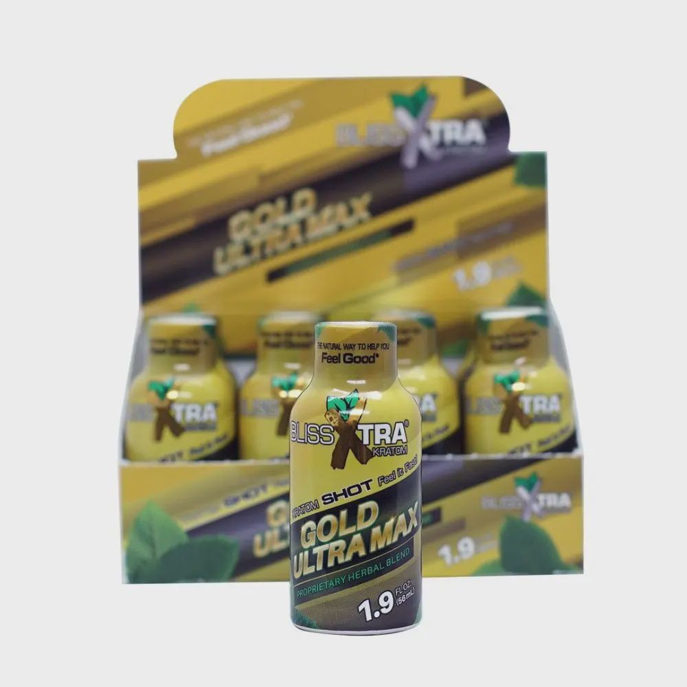 KRATOM BLISS XTRA GOLD SHOTS 1.9OZ 12COUNT