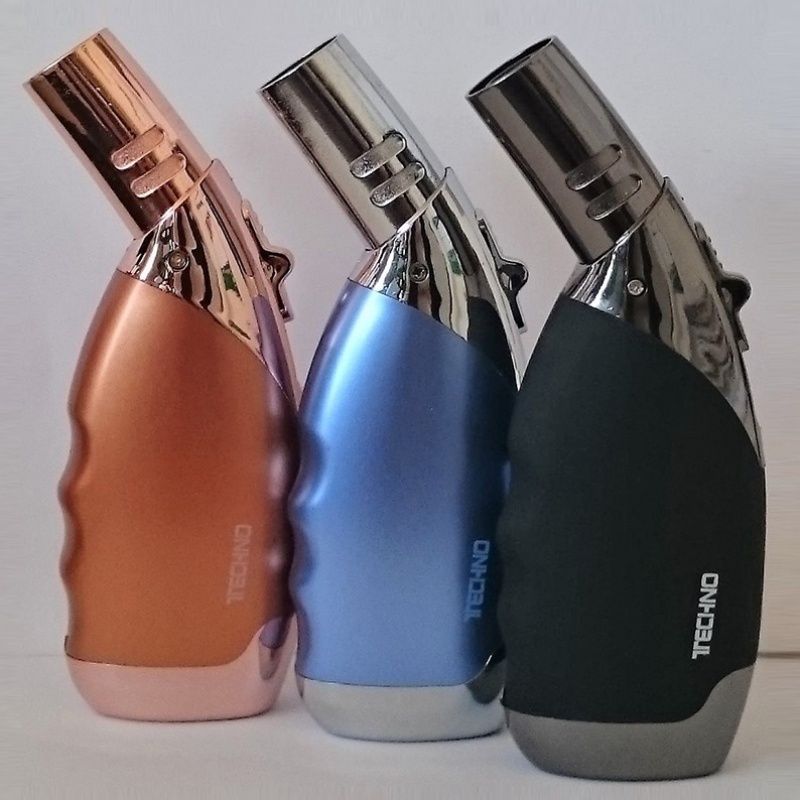 TECHNO TORCH LIGHTER SINGLE FLAME 12CT DISPLAY