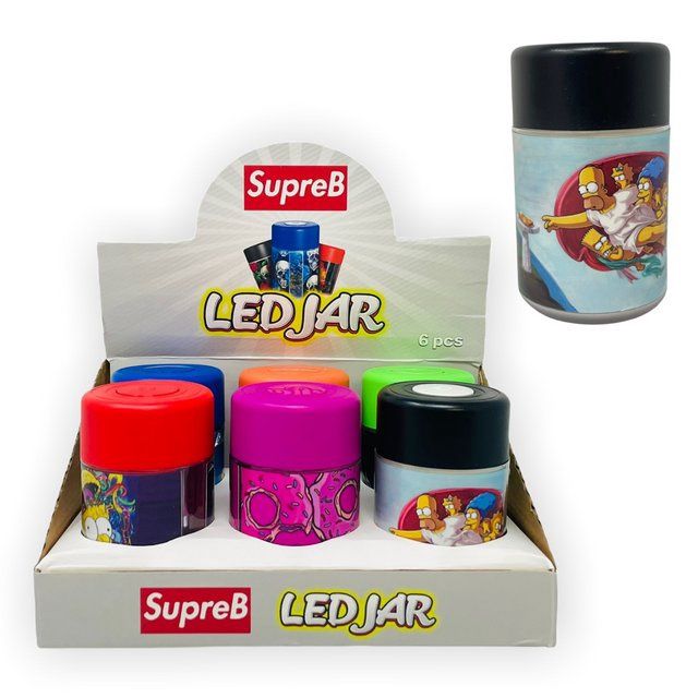ACRYLIC LED JAR WITH MAGNIFYING GLASS 6CT DISPLAY