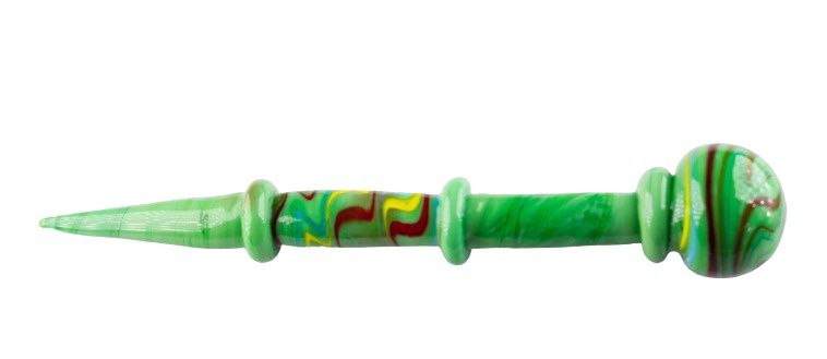 KANDY DABBER GLASS 5&quot; WITH ZIGZAG MULTI COLOR