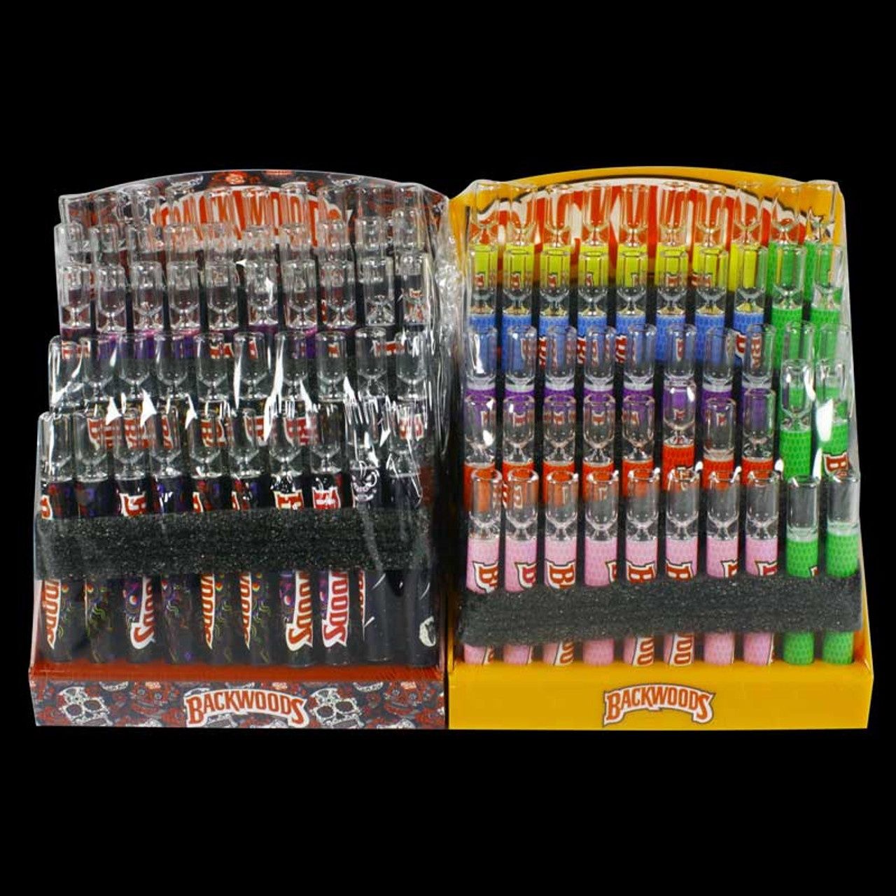 CHILLUM GLASS PIPE WD,BW 30PC WITH LED DISPLAY