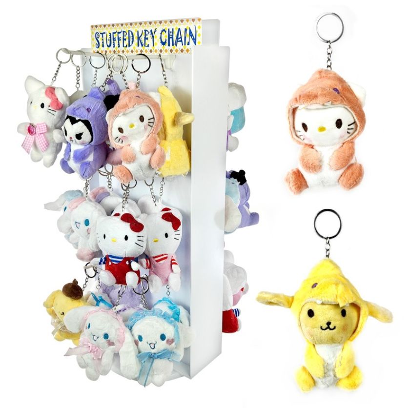 STUFFED ANIMAL KEY CHAIN DISPLAY 48CT