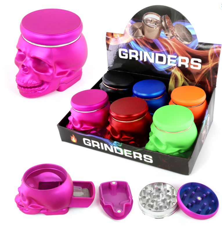 GRINDER SKULL SHAPE MULTI COLOR 6CT