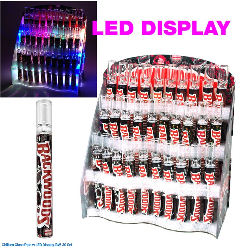 CHILLUM BACKWOOD LED DISPLAY 30CT