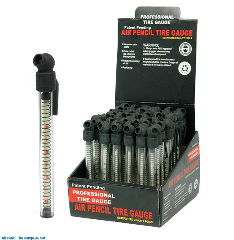 TIRE GAUGE GLASS PIPE DISPLAY 48CT