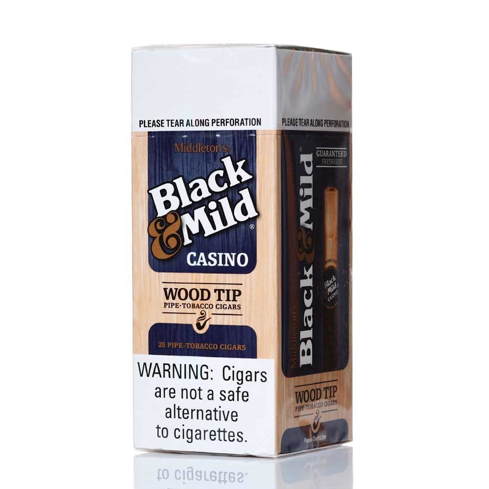 BLACK &amp; MILD CASINO WOOD TIP 25CT SINGLE