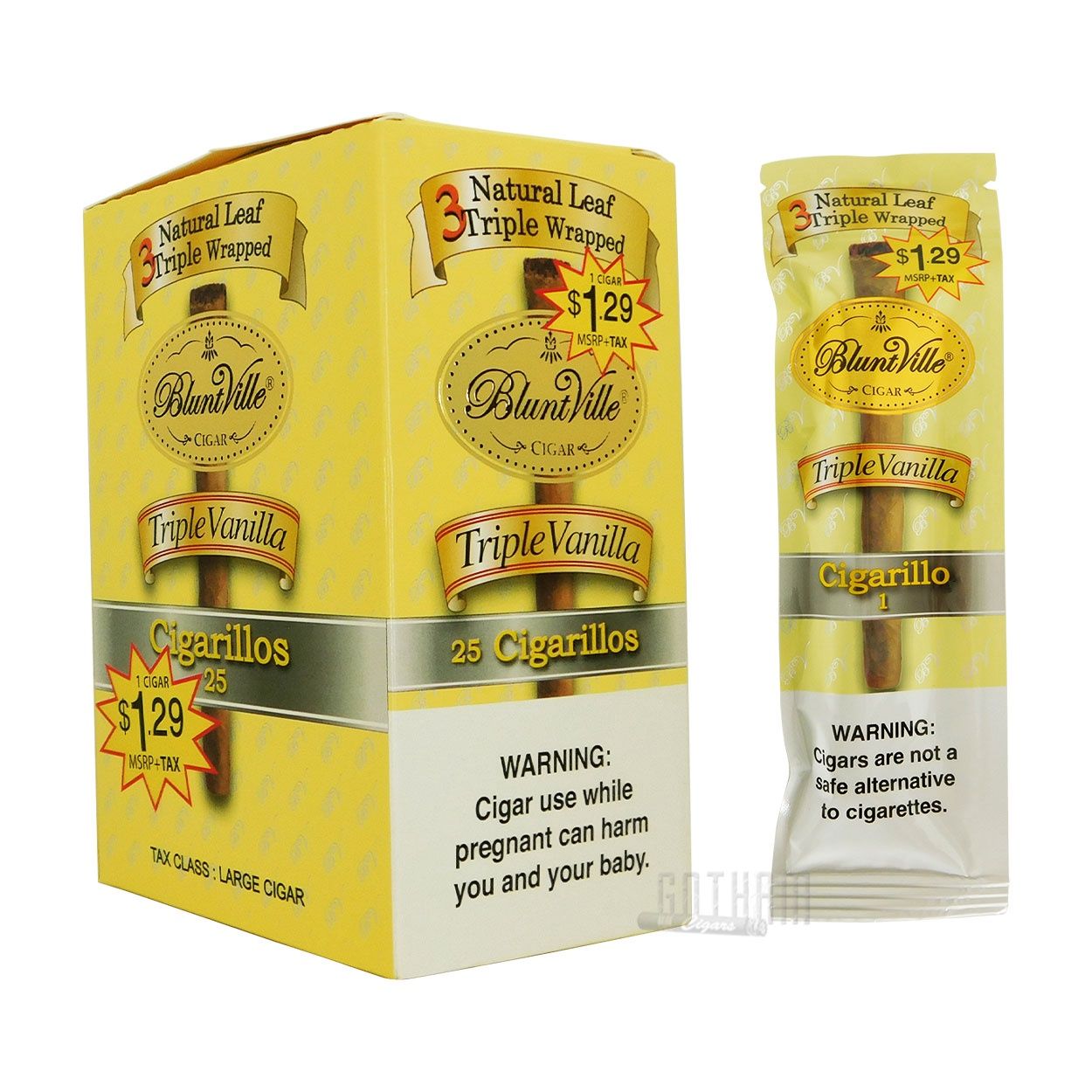 BLUNTVILLE 25CT MIX FLAVORS, FLAVOR: TRIPPLE VANILLA