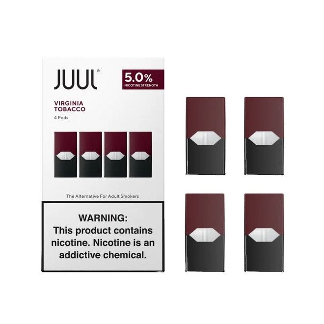JUUL VIRGINIA TOBACCO 5% 4PK 8CT
