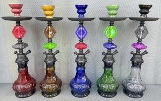HOOKAH GLASS + IRON + ACRYLIC 18&quot;