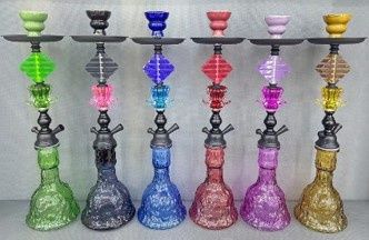 HOOKAH AHT0164 GLASS+IRON+ACRYLIC 22&quot;