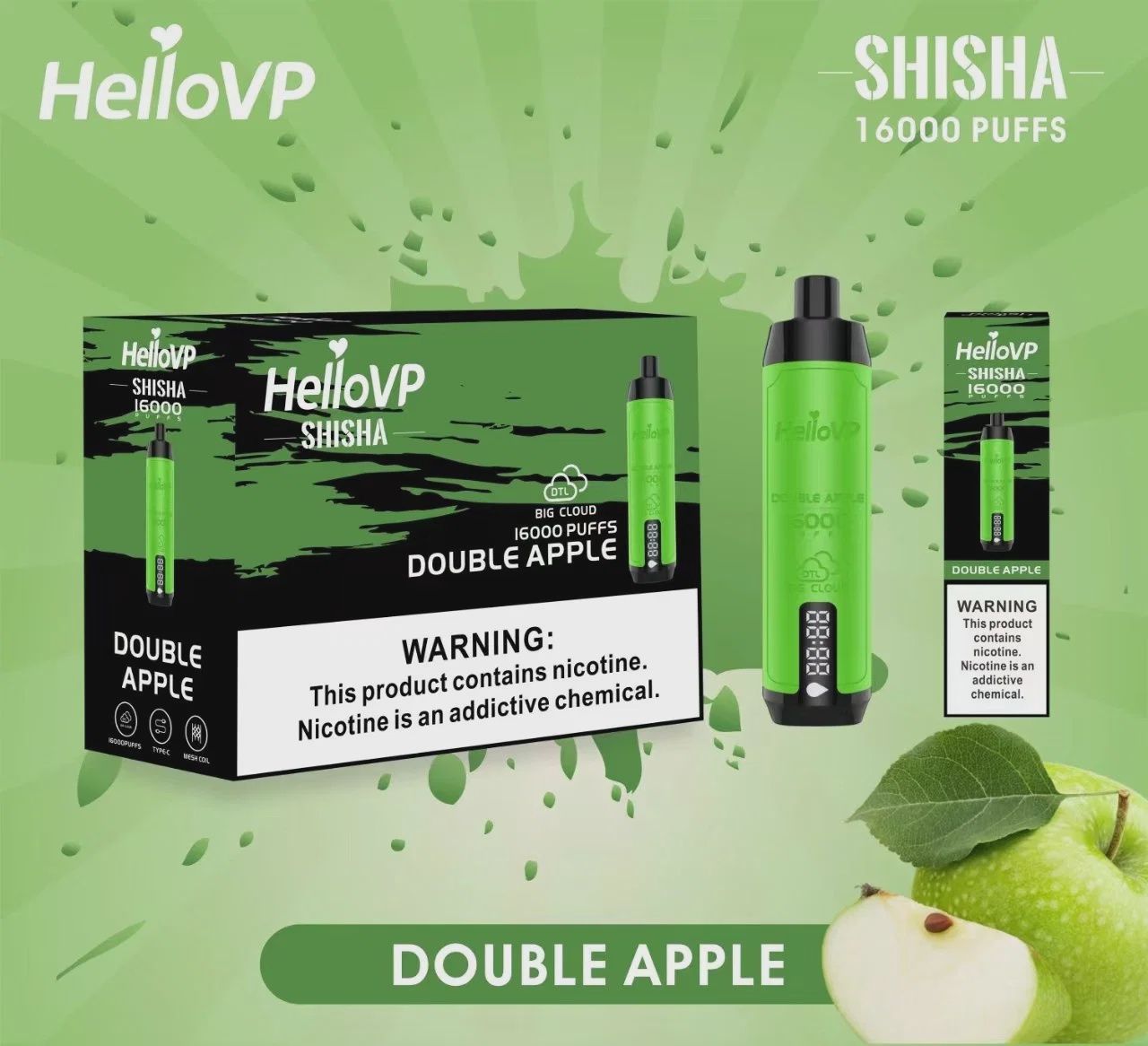 HELLO VP SHISHA 16K PUFF