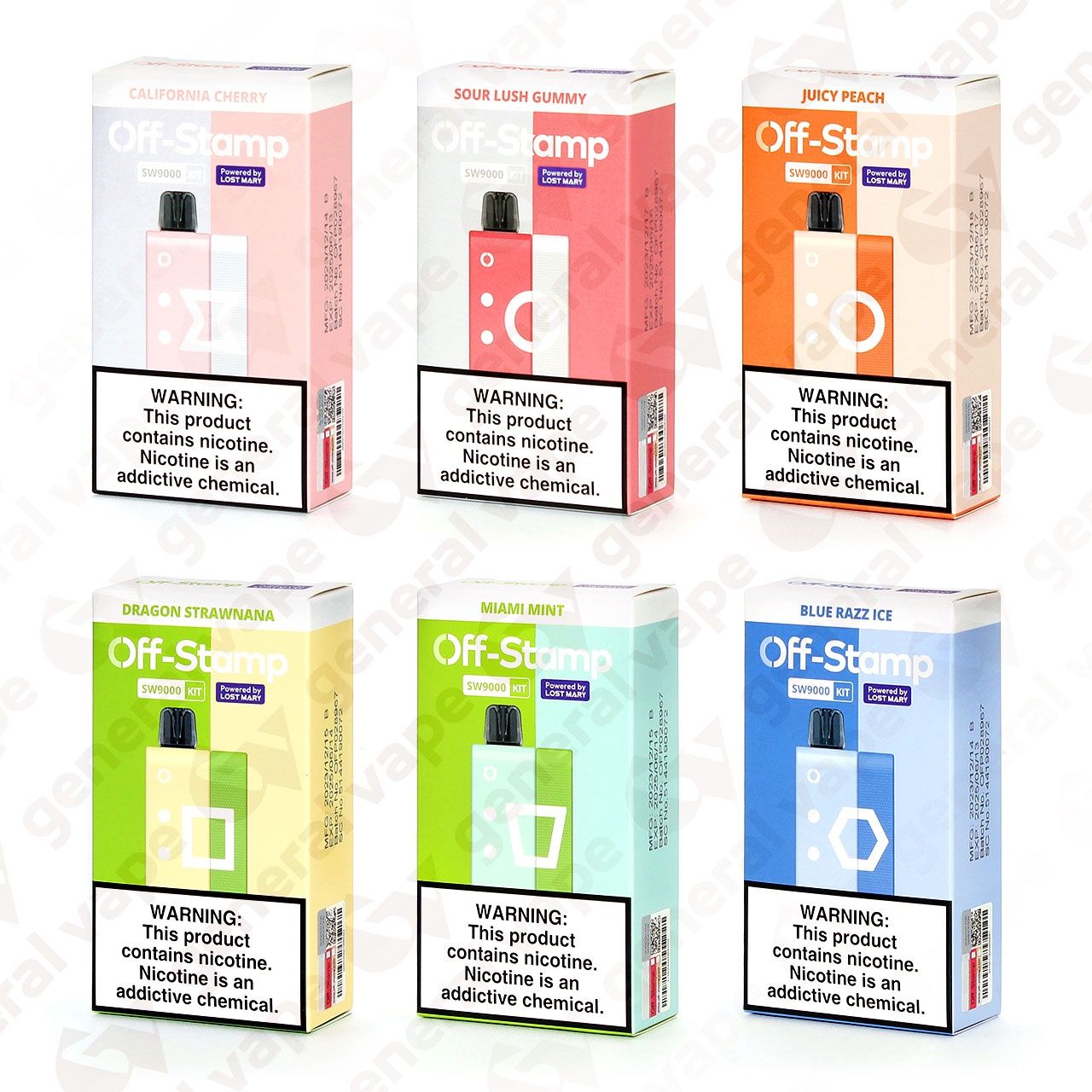 OFF STAMP 9K PUFF MIX FLAVORS WITH KIT