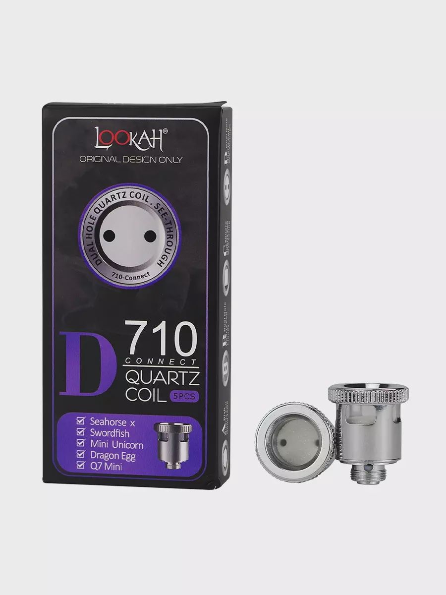 LOOKAH 710 QUARTZ COIL - DUAL HOLE SEE THROUGH