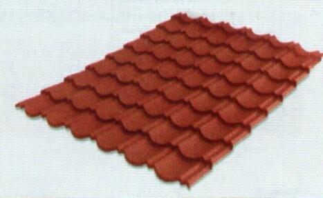 Panneaux tuiles en acier rouge