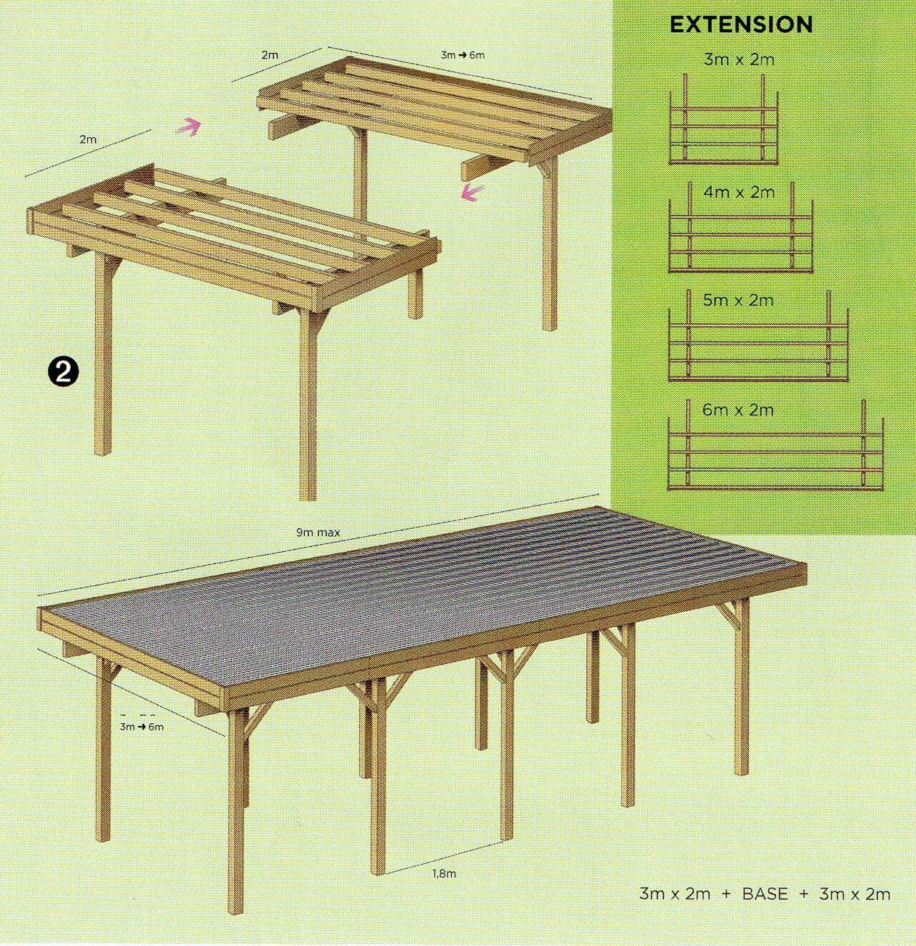 Extension carport S7765