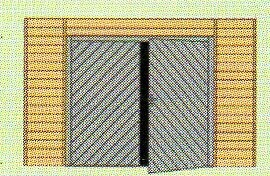 Parois avant double porte de garage S7742