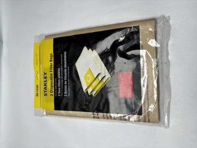 3-Pack Stanley Disposable Filter Bags 25-1230 x