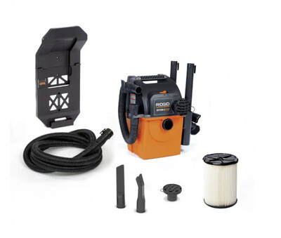 Ridgid 5 Gallon Wall-Mounted Shopvac WD5500 .