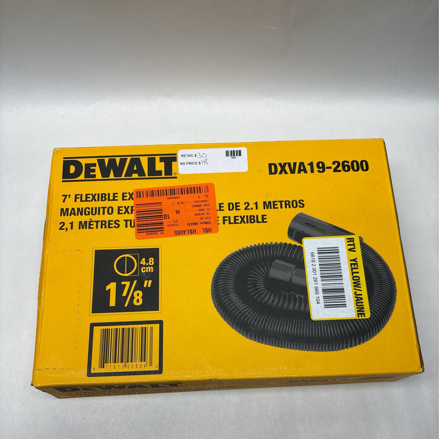 Dewalt 1-7/8 in. - 7&#39;super Flex Hose Extended DXVA19-2600