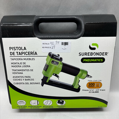 Surebonder Pneumatic 22-Gauge Upholstery Staple Gun (Stapler) 9615