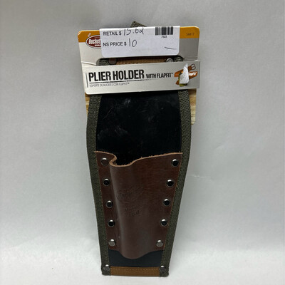 Bucketboss FlapFit Leather Hybrid Pliers Tool Belt Pouch Holder 54417