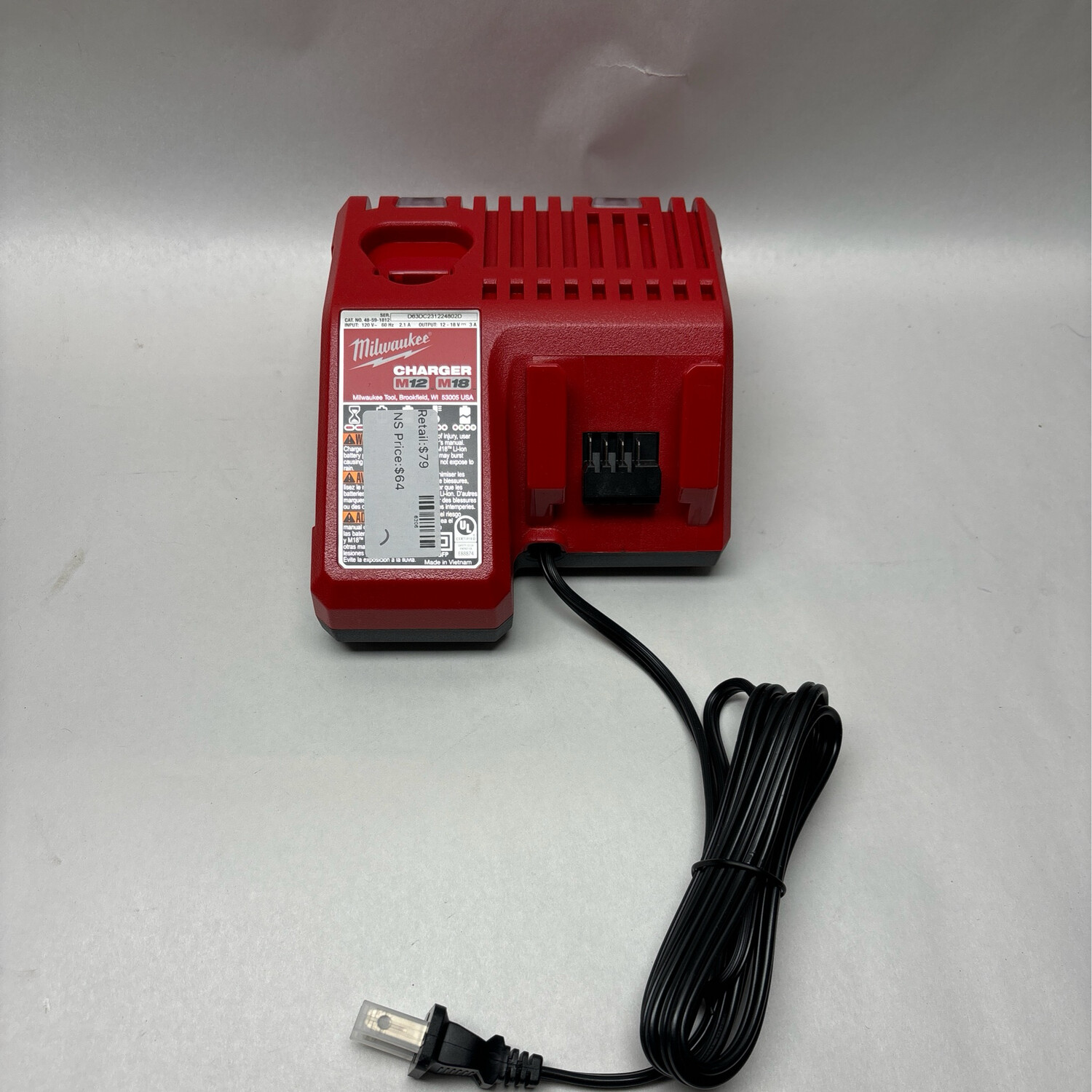 Milwaukee M12/M18 Combo Charger