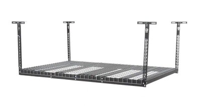 Husky Adjustable Height Garage Overhead Ceiling Storage Rack in Black (42 in. H x 96 in. W x 32 in. D) ACR3296B-P..